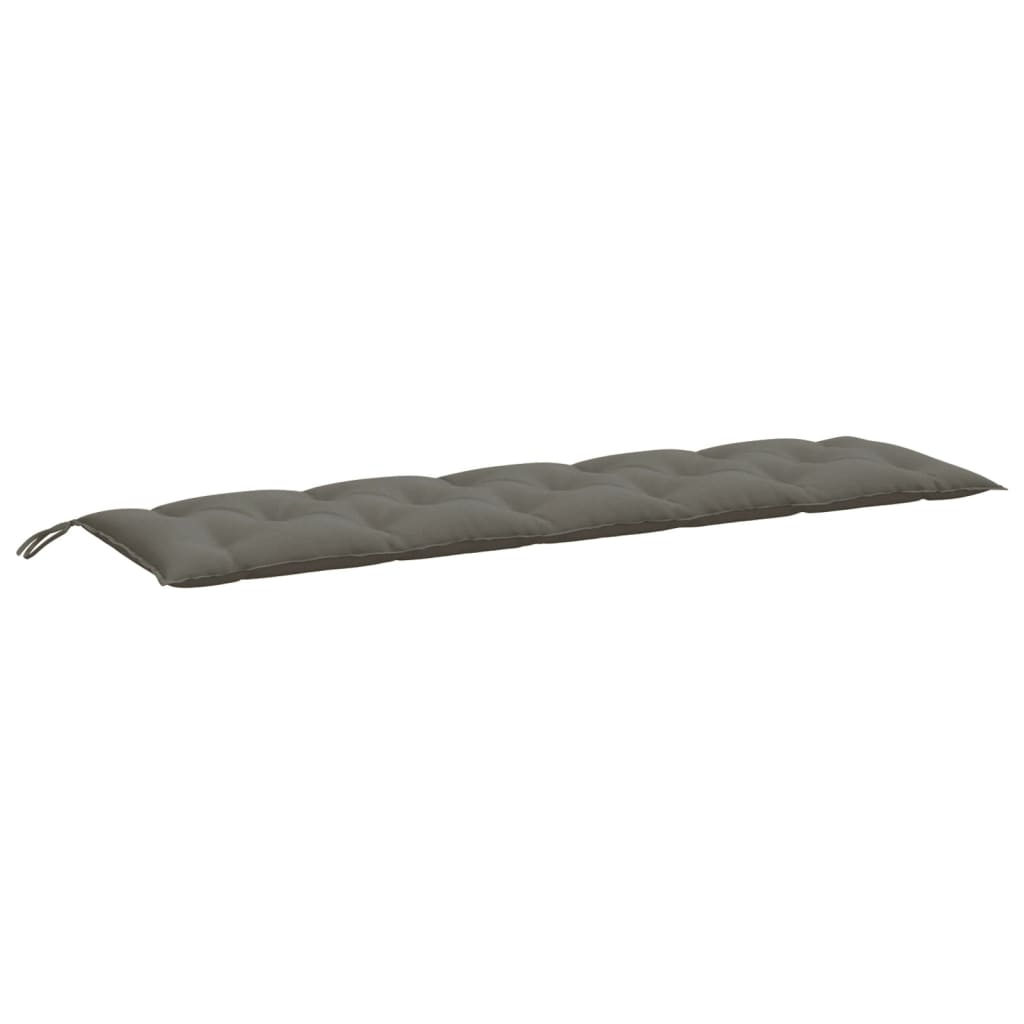 Cuscini Panca Giardino 2pz Grigio Scuro MÃ©lange 180x50x7 cm