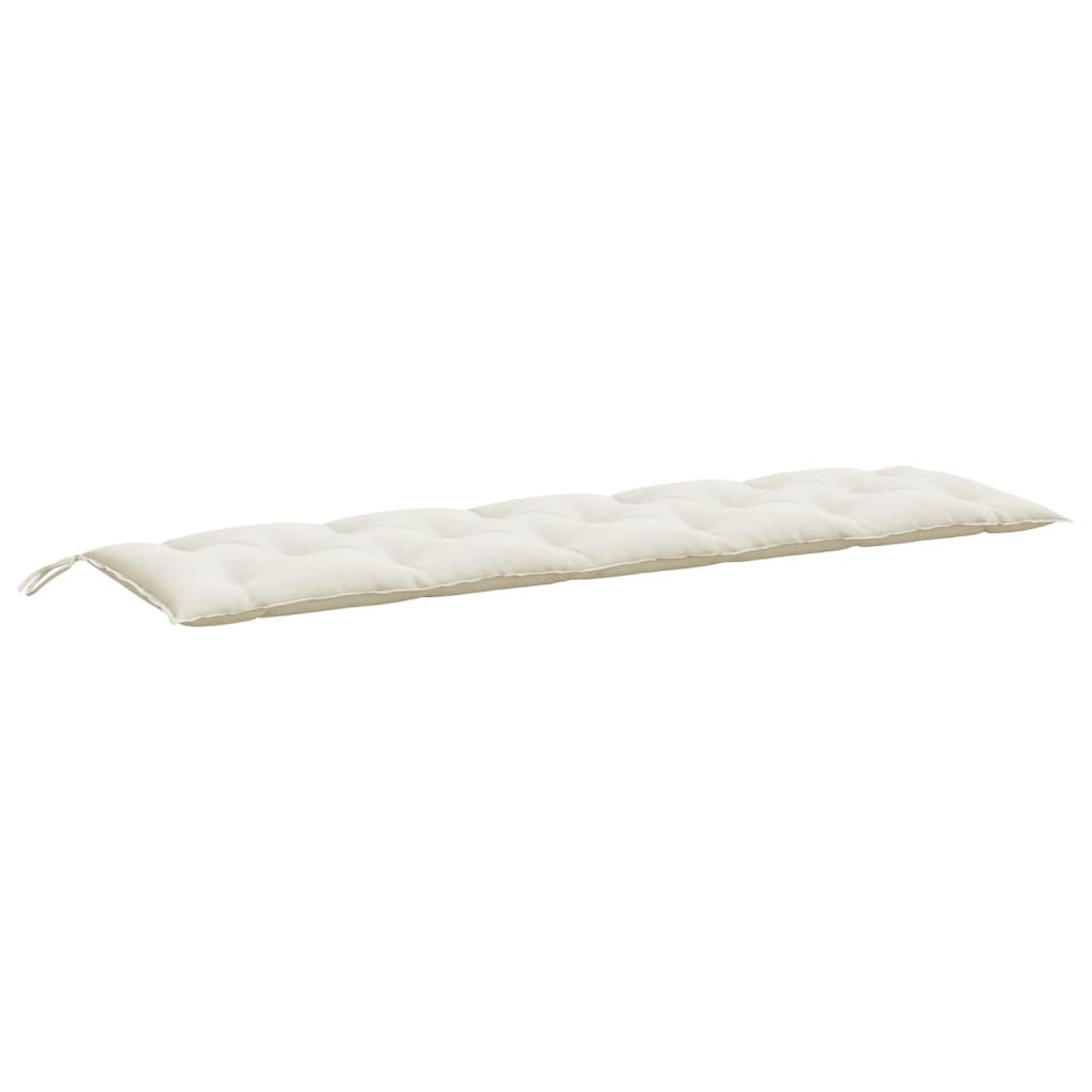 Cuscini Panca Giardino 2pz Crema MÃ©lange 180x50x7 cm Tessuto