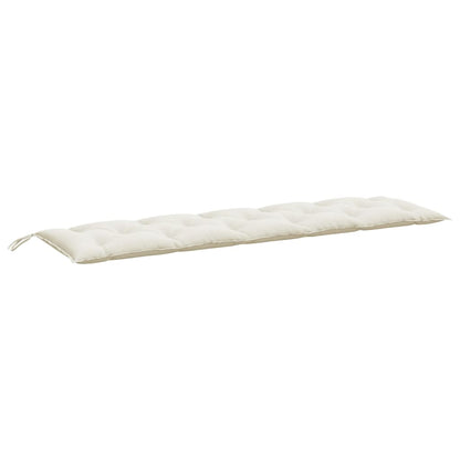 Cuscini Panca Giardino 2pz Crema MÃ©lange 180x50x7 cm Tessuto