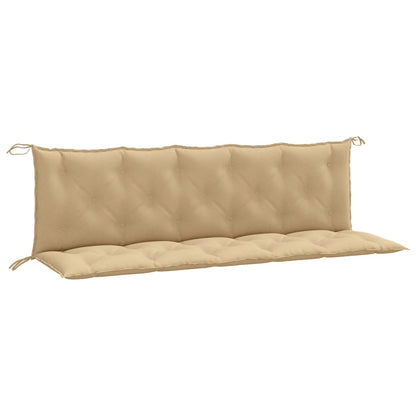Cuscini Panca Giardino 2pz Beige MÃ©lange 180x50x7 cm Tessuto