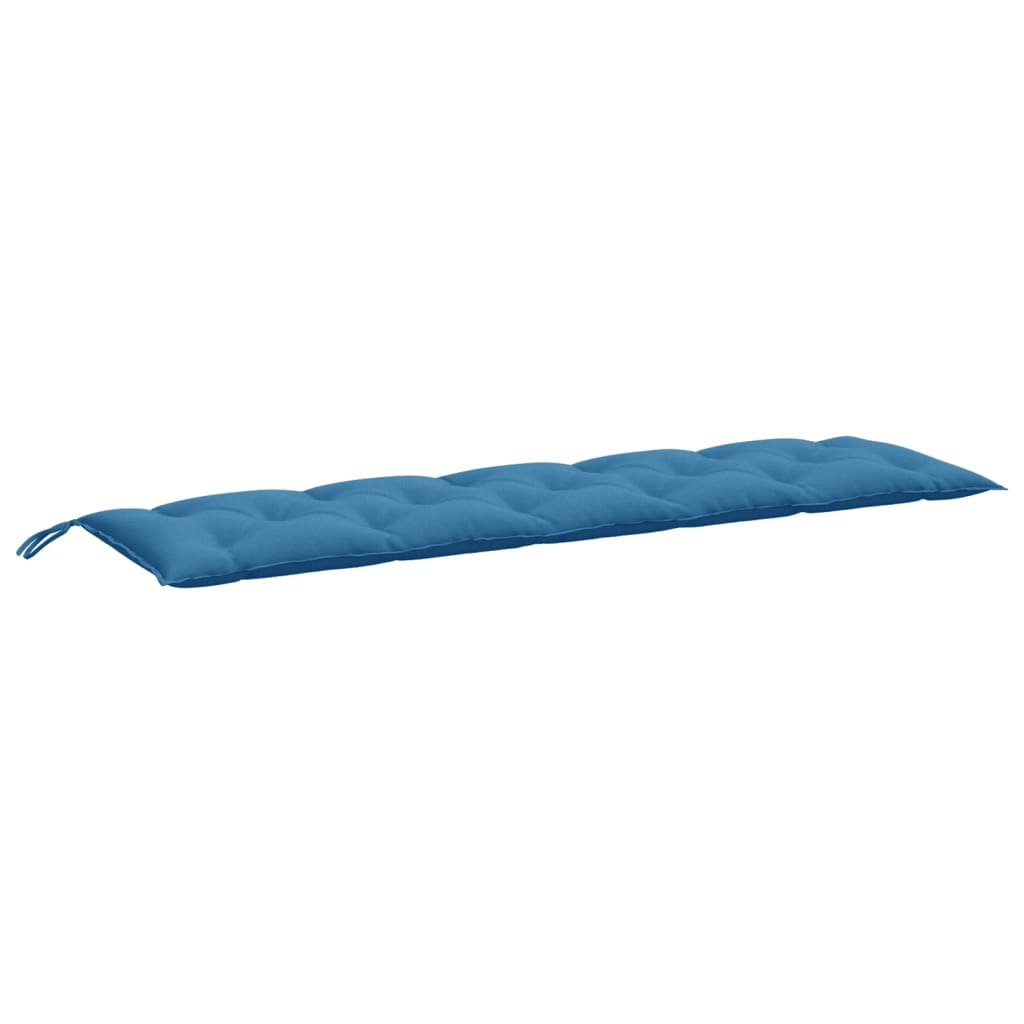 Cuscini Panca Giardino 2pz Blu MÃ©lange 180x50x7 cm Tessuto