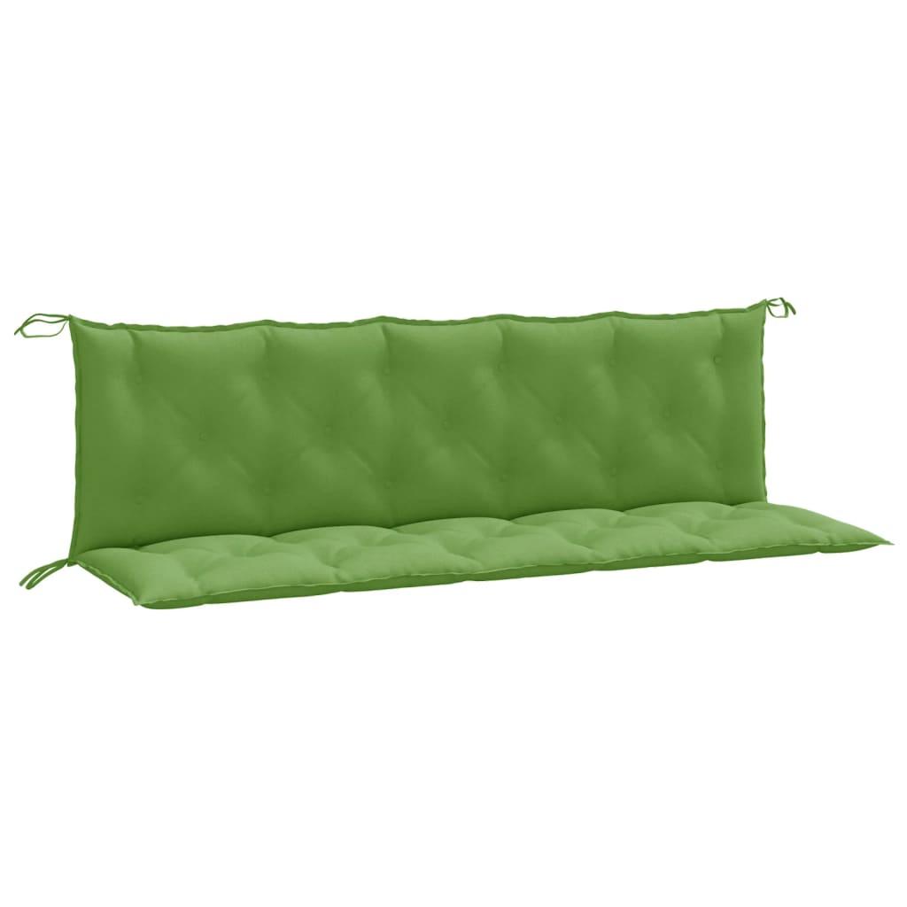 Cuscini Panca Giardino 2pz Verde MÃ©lange 180x50x7 cm Tessuto