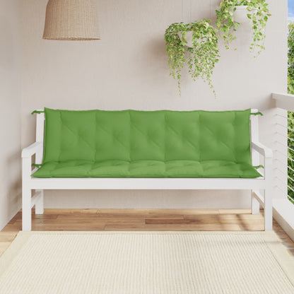 Cuscini Panca Giardino 2pz Verde MÃ©lange 180x50x7 cm Tessuto