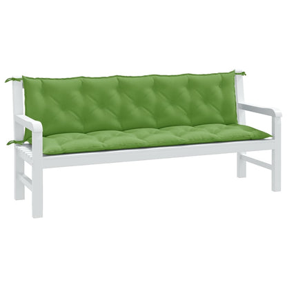 Cuscini Panca Giardino 2pz Verde MÃ©lange 180x50x7 cm Tessuto