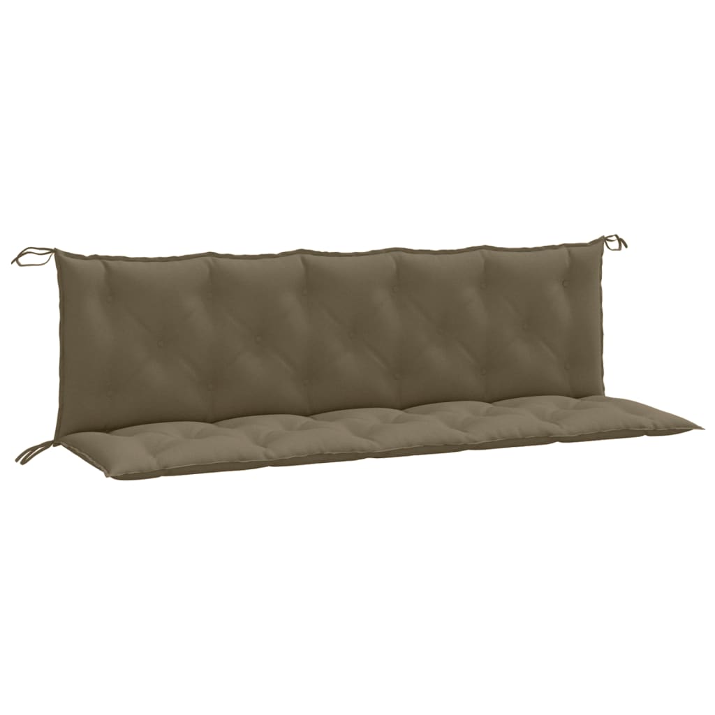 Cuscini Panca Giardino 2pz Tortora MÃ©lange 180x50x7 cm Tessuto