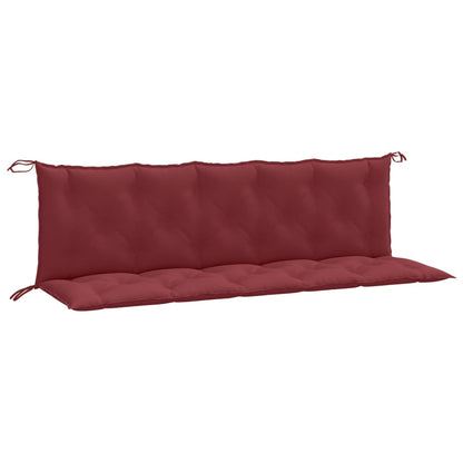 Cuscini Panca Giardino 2pz Rosso Vino MÃ©lange 180x50x7 cm
