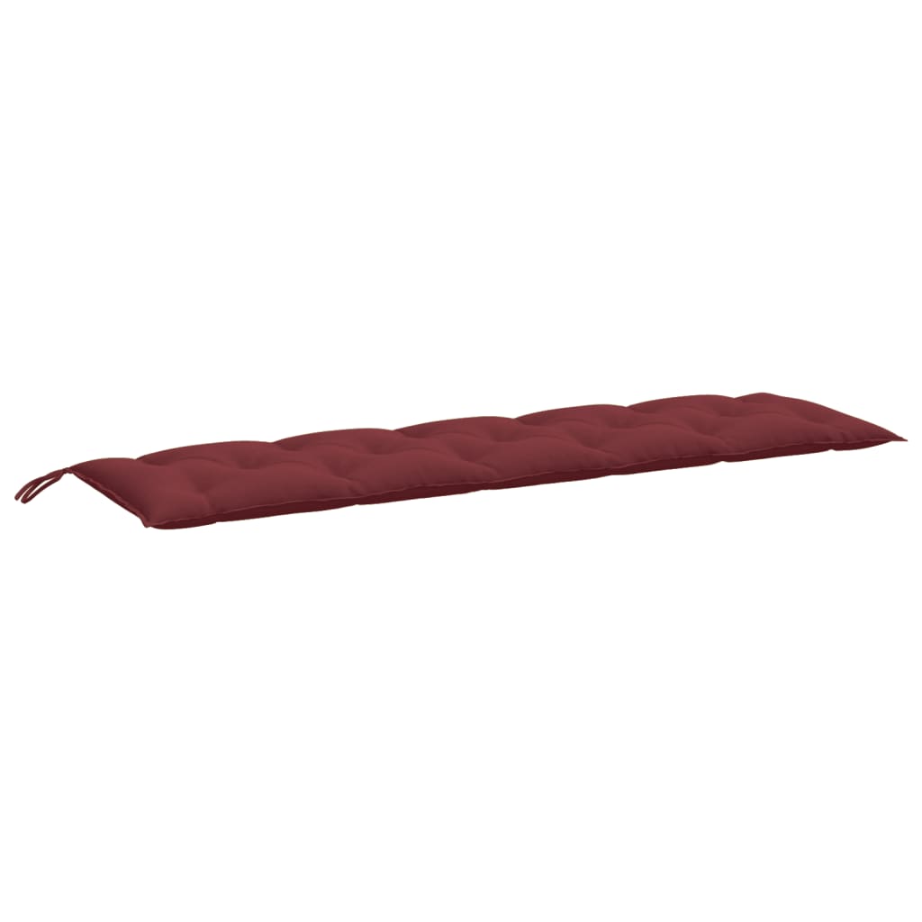 Cuscini Panca Giardino 2pz Rosso Vino MÃ©lange 180x50x7 cm