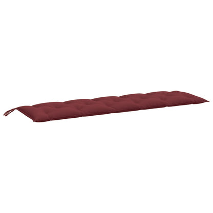 Cuscini Panca Giardino 2pz Rosso Vino MÃ©lange 180x50x7 cm