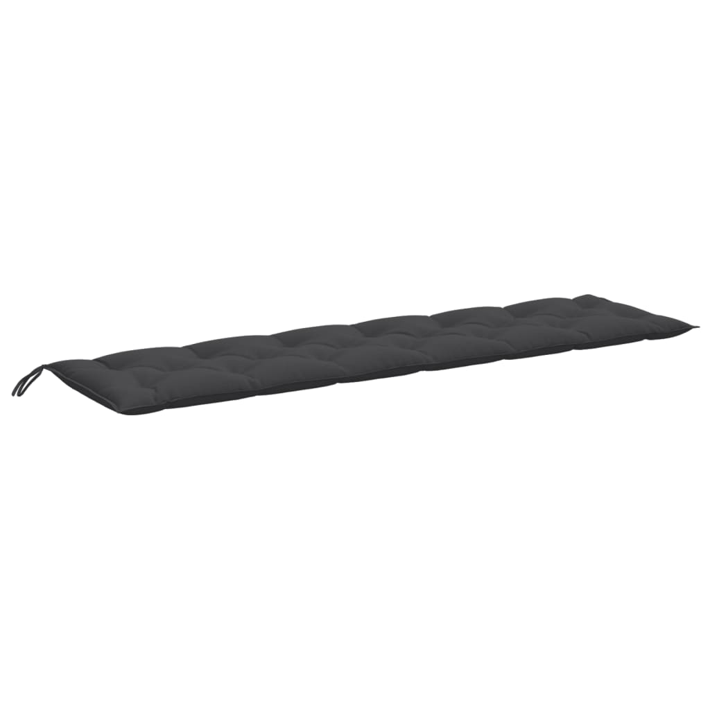 Cuscini Panca Giardino 2pz Antracite MÃƒÂ©lange 200x50x7cm Tessuto