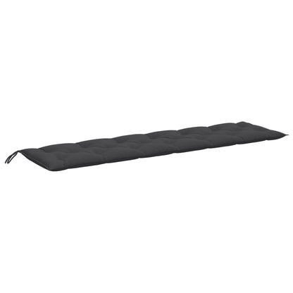 Cuscini Panca Giardino 2pz Antracite MÃƒÂ©lange 200x50x7cm Tessuto