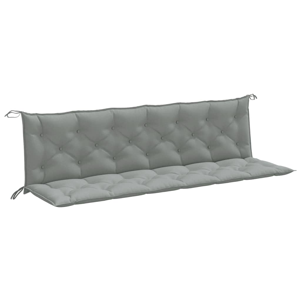 Cuscini Panca Giardino 2pz Grigio Chiaro MÃ©lange 200x50x7 cm