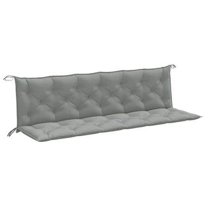 Cuscini Panca Giardino 2pz Grigio Chiaro MÃ©lange 200x50x7 cm