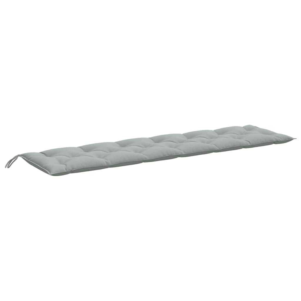Cuscini Panca Giardino 2pz Grigio Chiaro MÃ©lange 200x50x7 cm