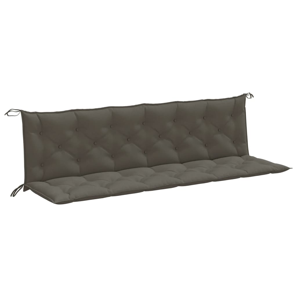 Cuscini Panca Giardino 2pz Grigio Scuro MÃ©lange 200x50x7 cm