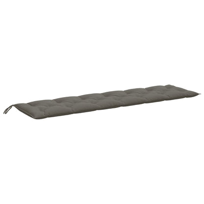 Cuscini Panca Giardino 2pz Grigio Scuro MÃ©lange 200x50x7 cm