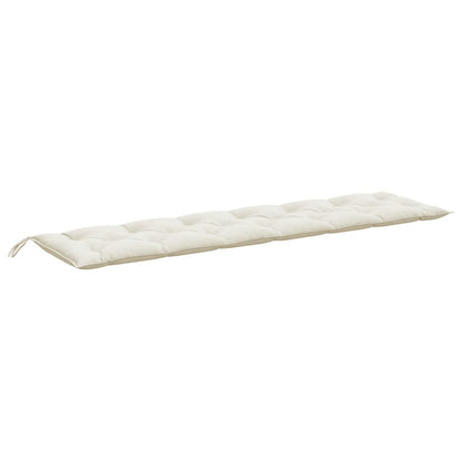Cuscini Panca Giardino 2pz Crema MÃ©lange 200x50x7 cm Tessuto
