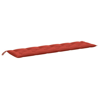 Cuscini Panca Giardino 2pz Rosso MÃ©lange 200x50x7 cm Tessuto