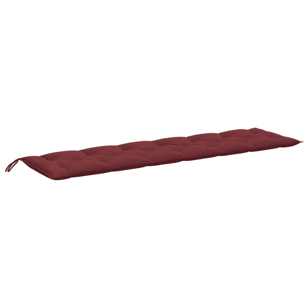 Cuscini Panca Giardino 2pz Rosso Vino MÃ©lange 200x50x7 cm