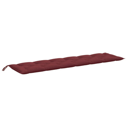 Cuscini Panca Giardino 2pz Rosso Vino MÃ©lange 200x50x7 cm
