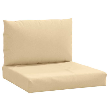 Cuscini per Pallet 2 pz Beige MÃ©lange in Tessuto