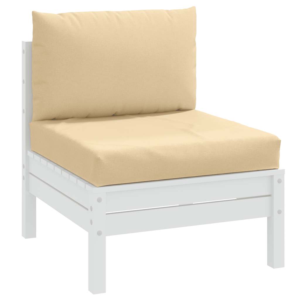 Cuscini per Pallet 2 pz Beige MÃ©lange in Tessuto