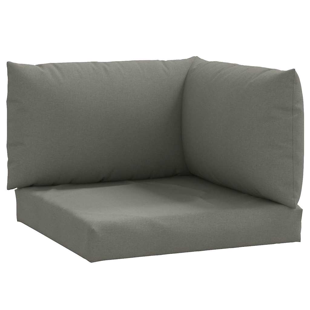Cuscini per Pallet 3 pz Grigio Scuro MÃ©lange in Tessuto