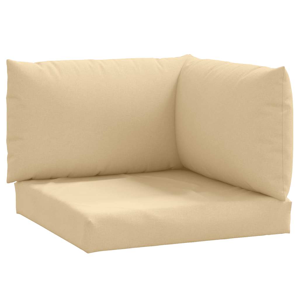 Cuscini per Pallet 3 pz Beige MÃƒÂ©lange in Tessuto