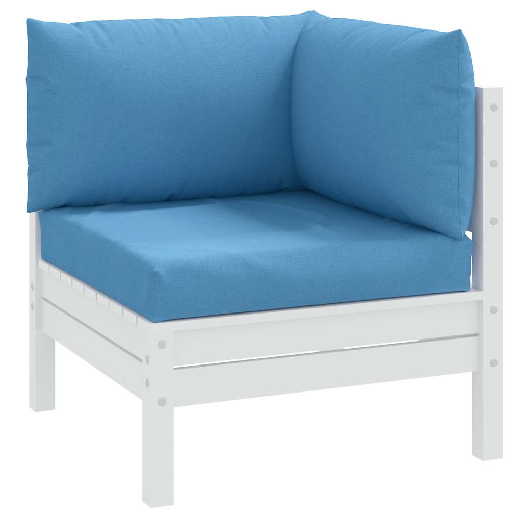 Cuscini per Pallet 3 pz Blu MÃ©lange in Tessuto
