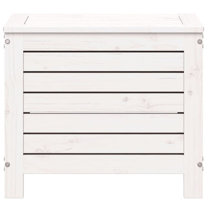 Poggiapiedi da Giardino Bianco 62x31,5x52cm Legno Massello Pino