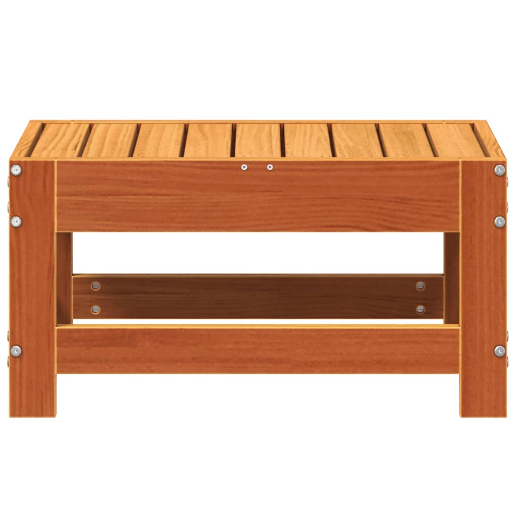 Poggiapiedi da Giardino Marrone Cera 62x30x32 cm Massello Pino