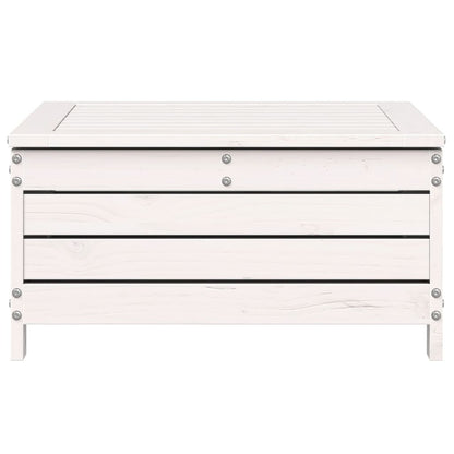 Poggiapiedi Giardino Bianco 62x63,5x32 cm Legno Massello Pino