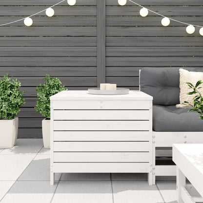 Poggiapiedi Giardino Bianco 62x63,5x53,5 cm Legno Massello Pino