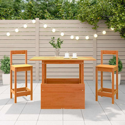 Tavolo da Giardino Marrone Cera 100x50x75cm Legno Massello Pino
