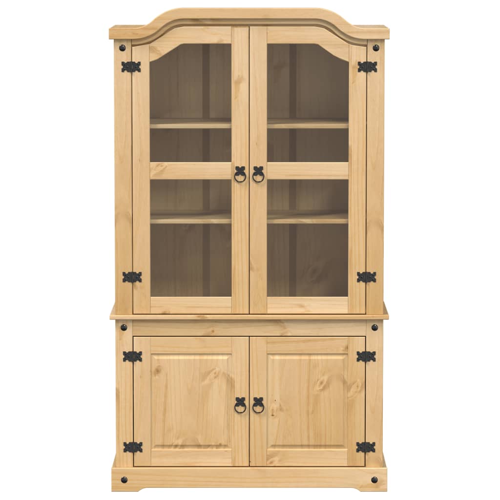 Vetrina Corona 103,5x42x180 cm in Legno Massello di Pino