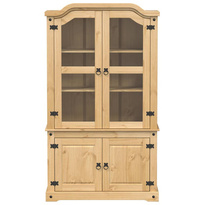 Vetrina Corona 103,5x42x180 cm in Legno Massello di Pino