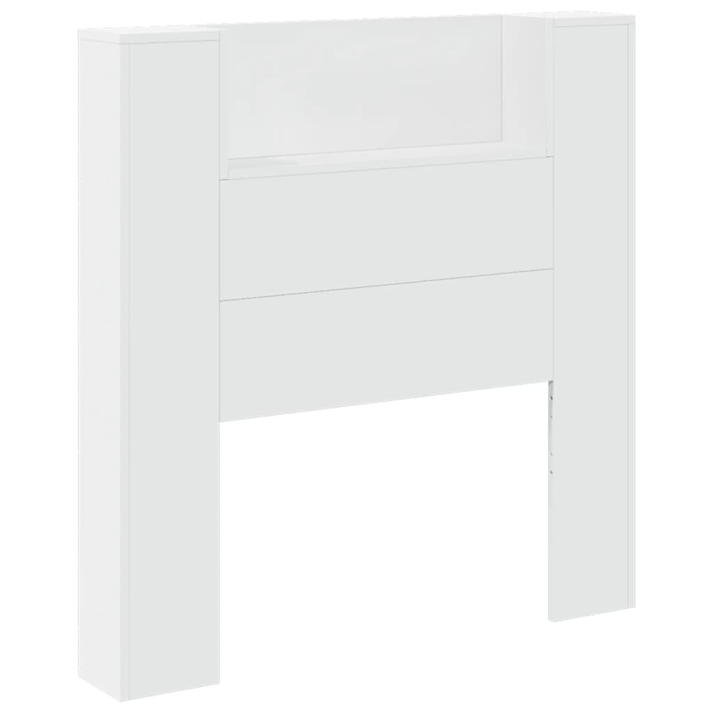 Testiera con Contenitore a LED Bianca 100x16,5x103,5 cm