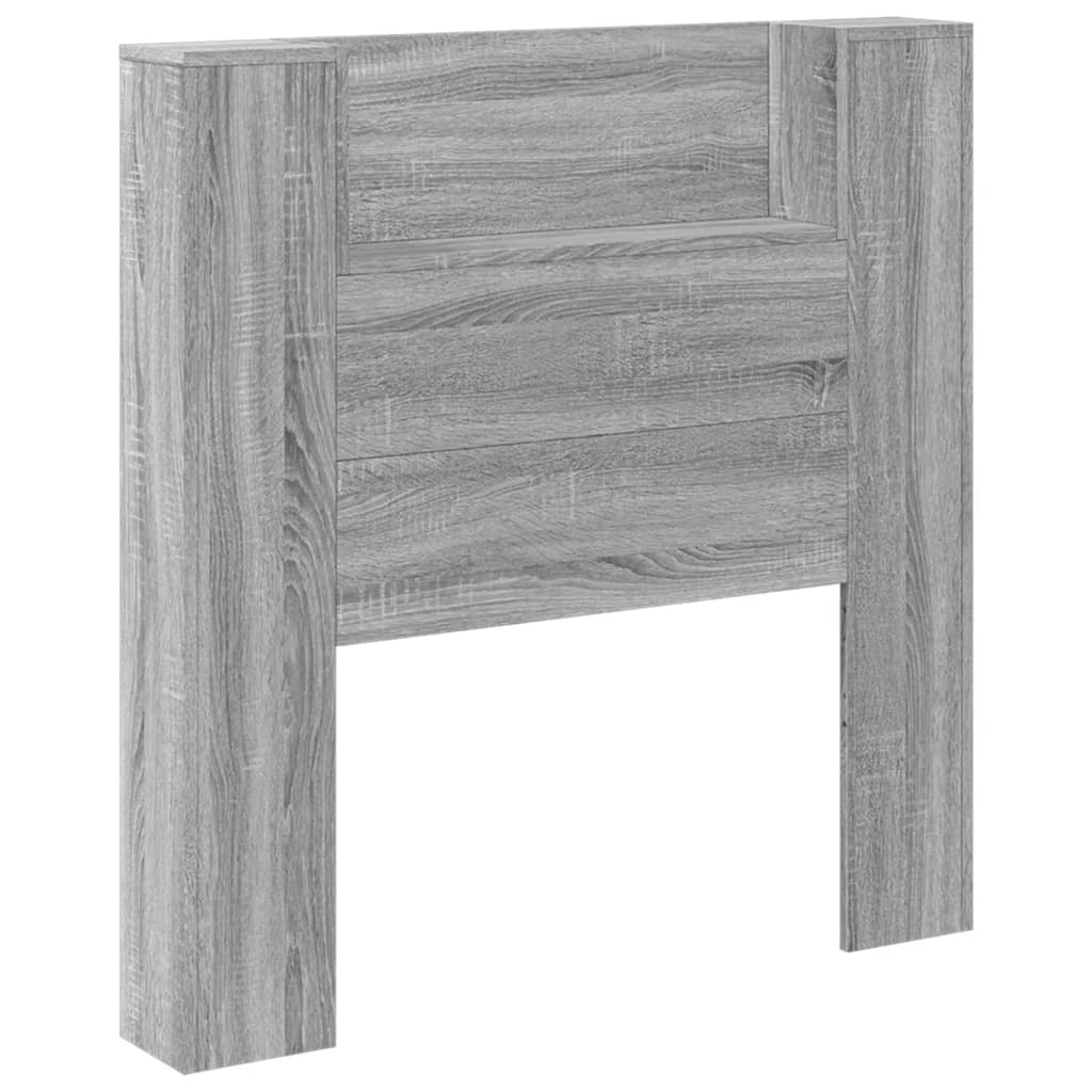 Testiera con Contenitore a LED Grigio Sonoma 100x16,5x103,5 cm