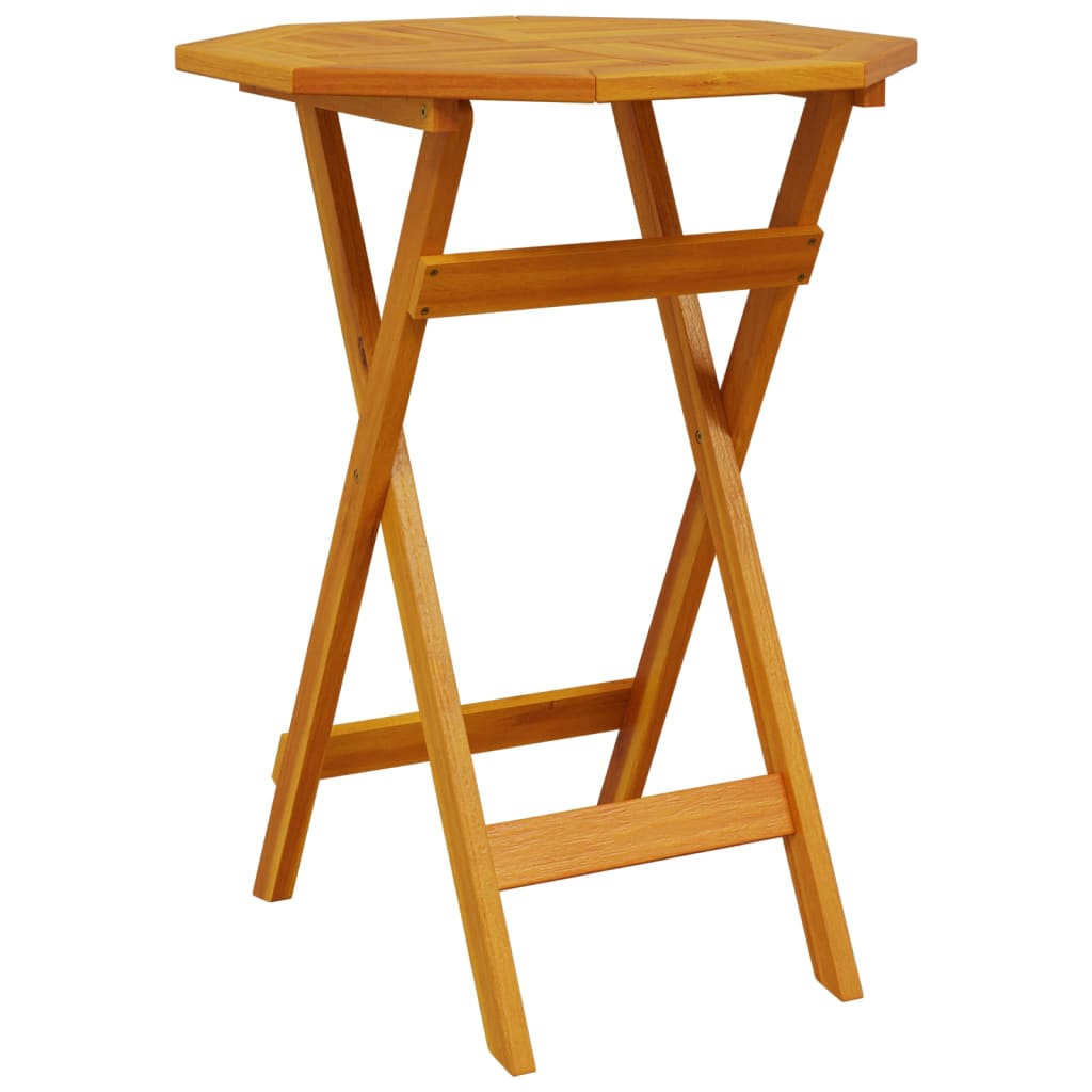 Tavolo da Giardino Pieghevole Ã˜60x75cm Legno Massello di Acacia