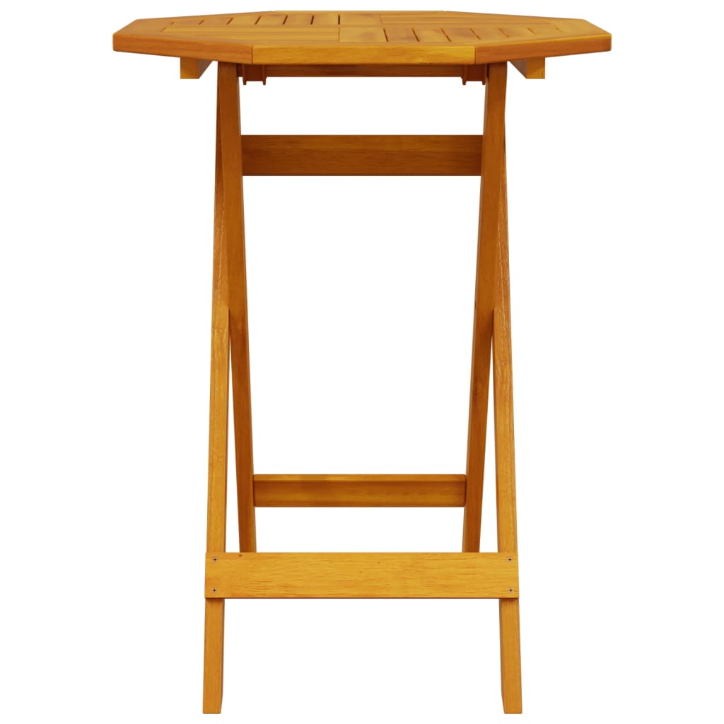 Tavolo da Giardino Pieghevole Ã˜60x75cm Legno Massello di Acacia