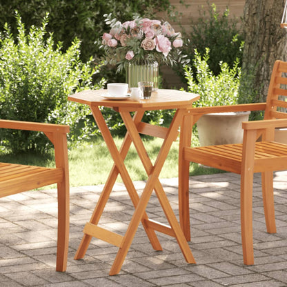 Tavolo da Giardino Pieghevole Ã˜60x75cm Legno Massello di Acacia