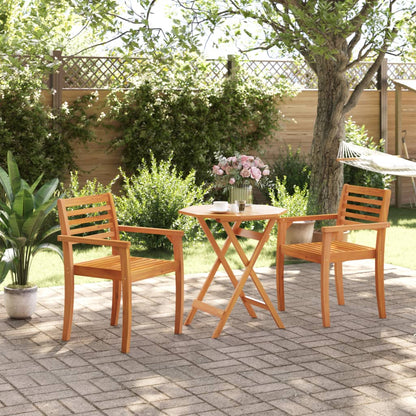 Tavolo da Giardino Pieghevole ÃƒËœ70x75cm Legno Massello di Acacia