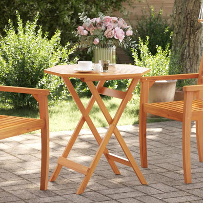Tavolo da Giardino Pieghevole ÃƒËœ70x75cm Legno Massello di Acacia