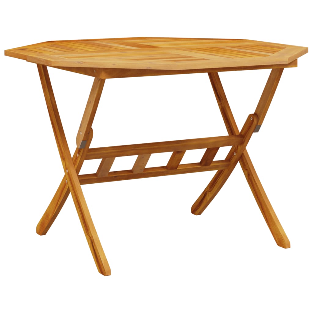 Tavolo da Giardino Pieghevole Ã˜110x75cm Legno Massello d'Acacia