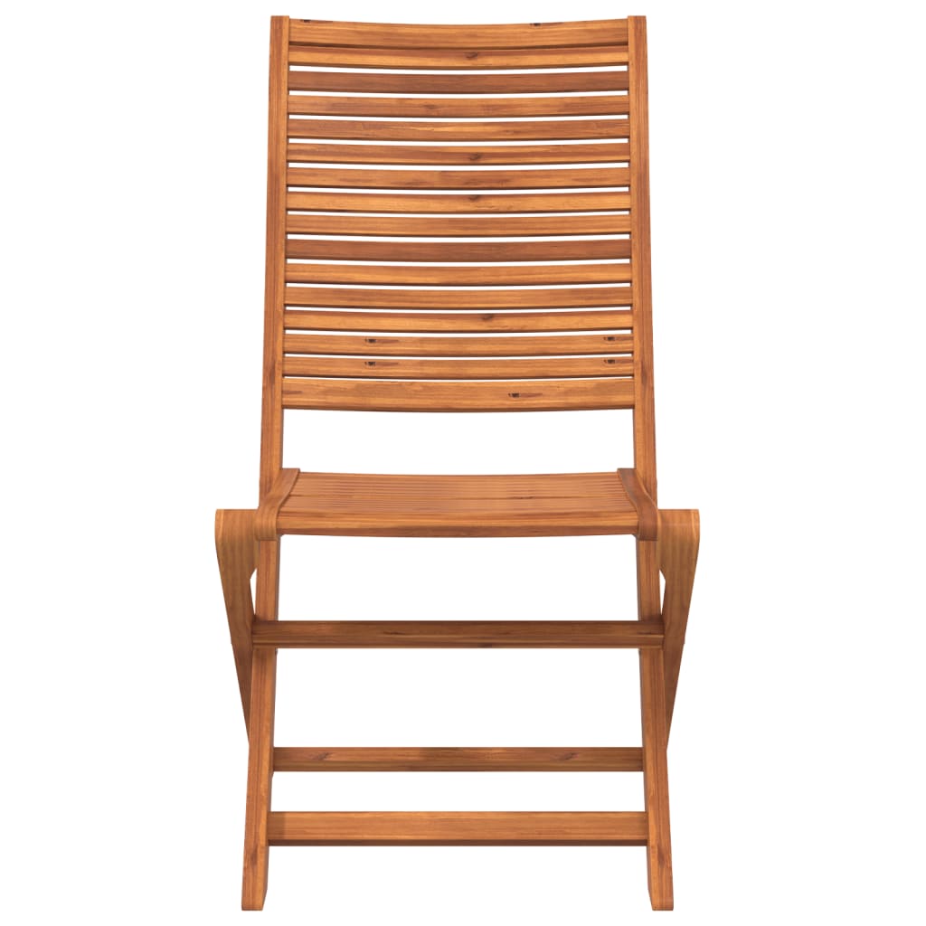 Sedie da Giardino Pieghevoli 4pz in Legno Massello di Acacia