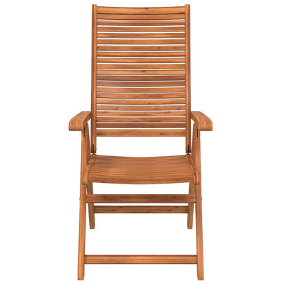 Sedie Giardino Pieghevoli Reclinabili 2pz Legno Massello Acacia