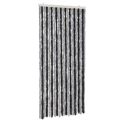 Tenda Antimosche Grigia e Nera 90x200 cm in Ciniglia