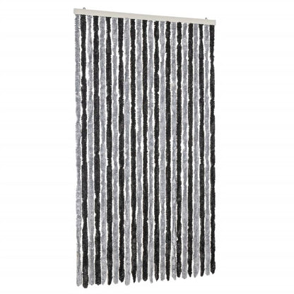 Tenda Antimosche Grigia e Nera 100x230 cm in Ciniglia