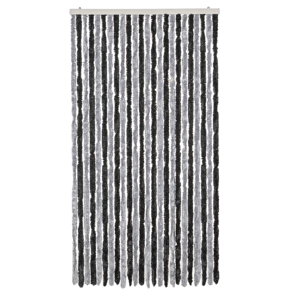 Tenda Antimosche Grigia e Nera 100x230 cm in Ciniglia