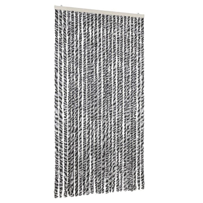 Tenda Antimosche Grigia Nera e Bianca 100x220 cm in Ciniglia
