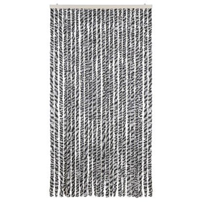 Tenda Antimosche Grigia Nera e Bianca 100x230 cm in Ciniglia